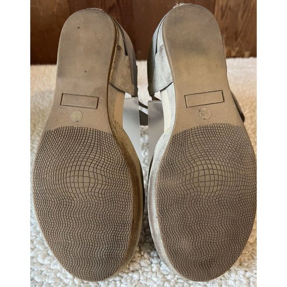 Madeline Stuart Faux Suede Beige Tan Wedge Shoes Women US Size 8 Wide - Picture 5 of 6